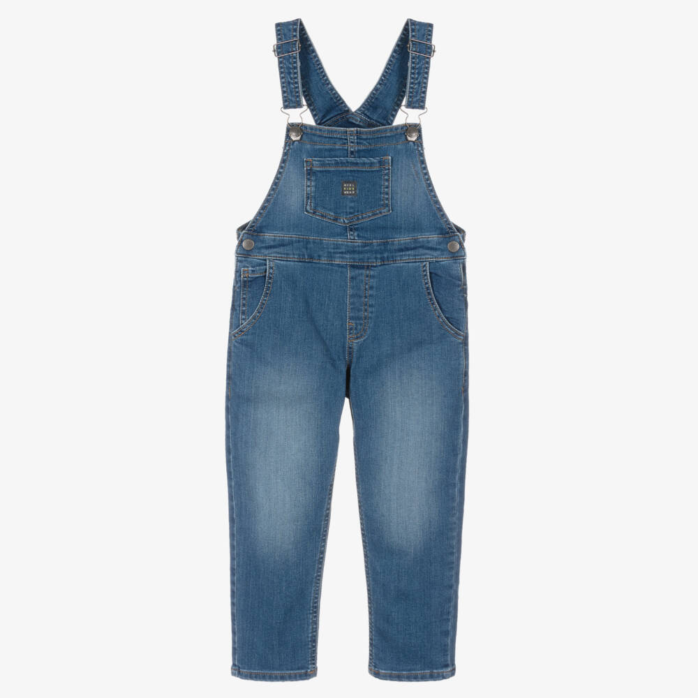 Mayoral-Boys Denim Blue Overalls | Childrensalon Outlet