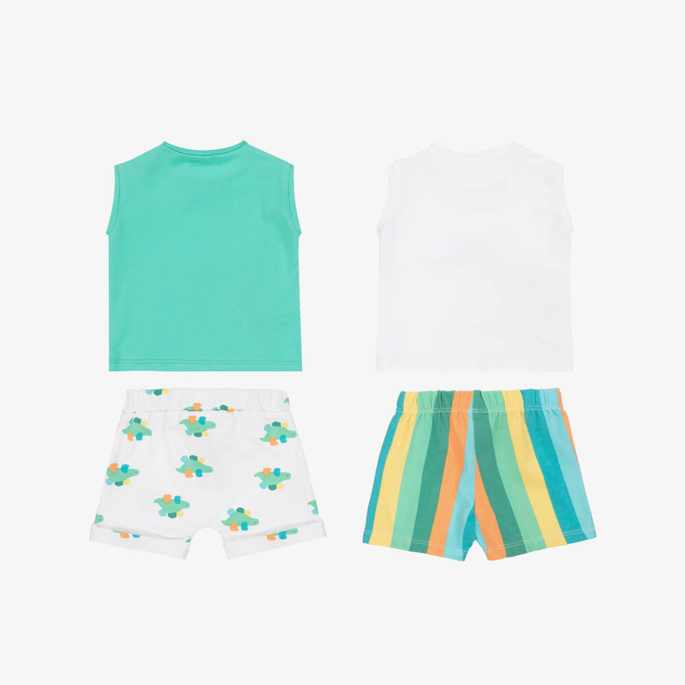 Mayoral Newborn-Boys' Dino Adventure Cotton Shorts Duo | Childrensalon Outlet