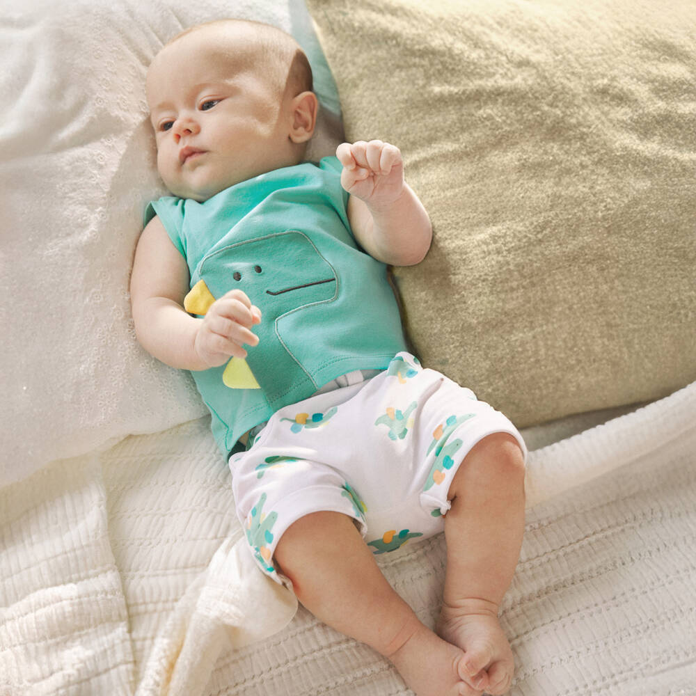 Mayoral Newborn-Boys' Dino Adventure Cotton Shorts Duo | Childrensalon Outlet