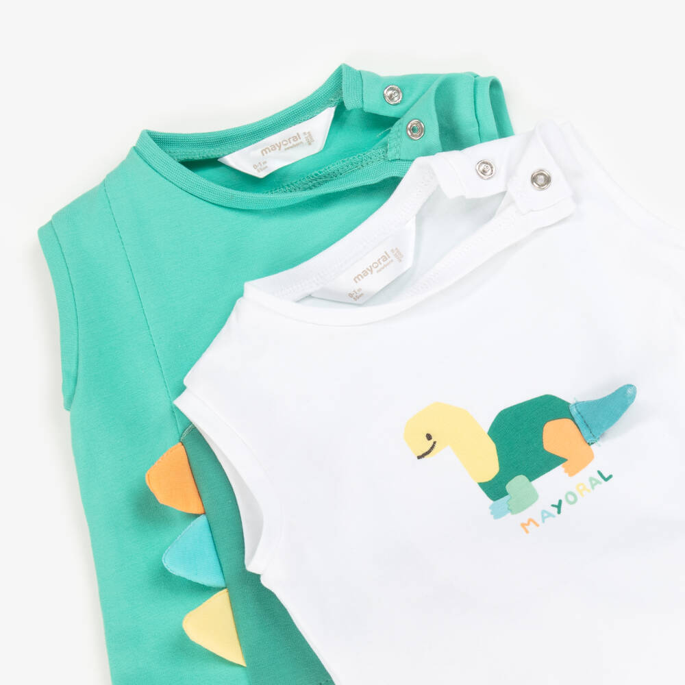 Mayoral Newborn-Boys' Dino Adventure Cotton Shorts Duo | Childrensalon Outlet