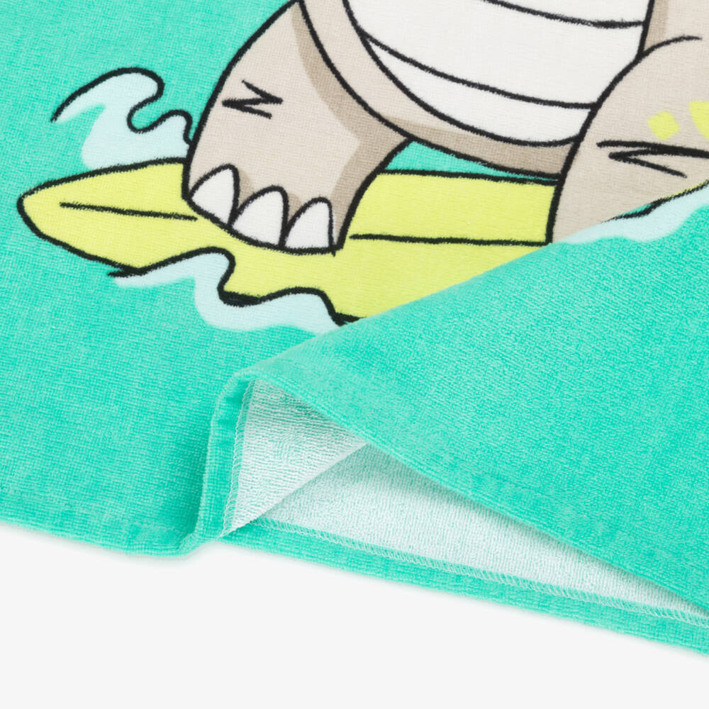 Mayoral-Boys Dino Hooded Green Towel | Childrensalon Outlet