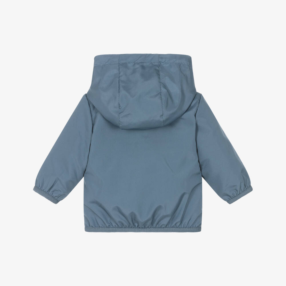 Mayoral Для новорожденных-Двусторонняя синяя куртка на молнии для мальчиков | Childrensalon Outlet