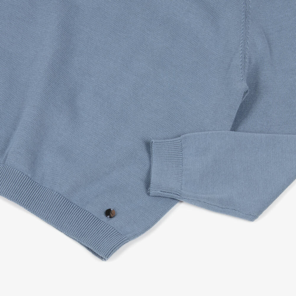Mayoral-Boys Dusky Blue Knit Jumper | Childrensalon Outlet