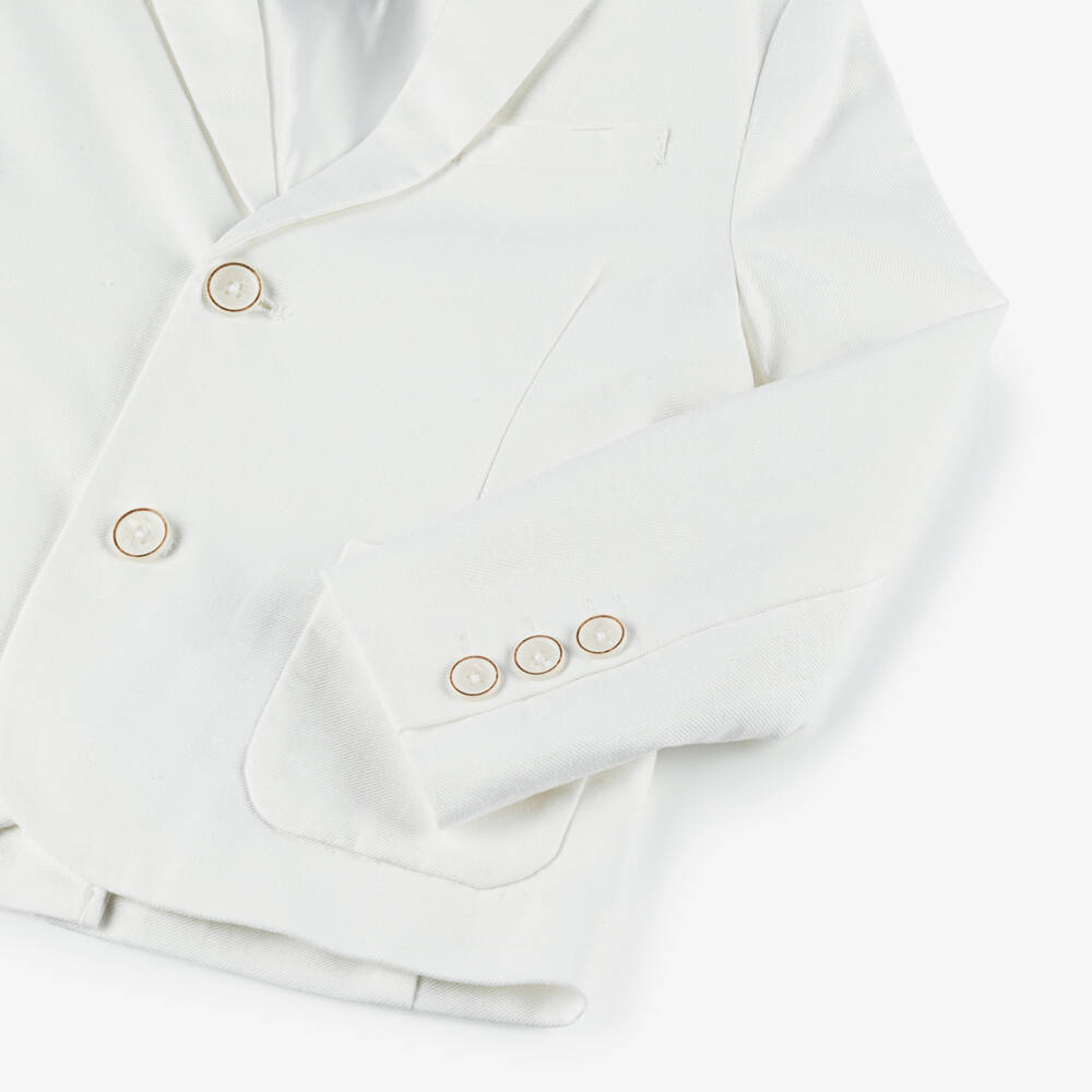 Mayoral-Boys Elegant Ivory Linen Jacket | Childrensalon Outlet