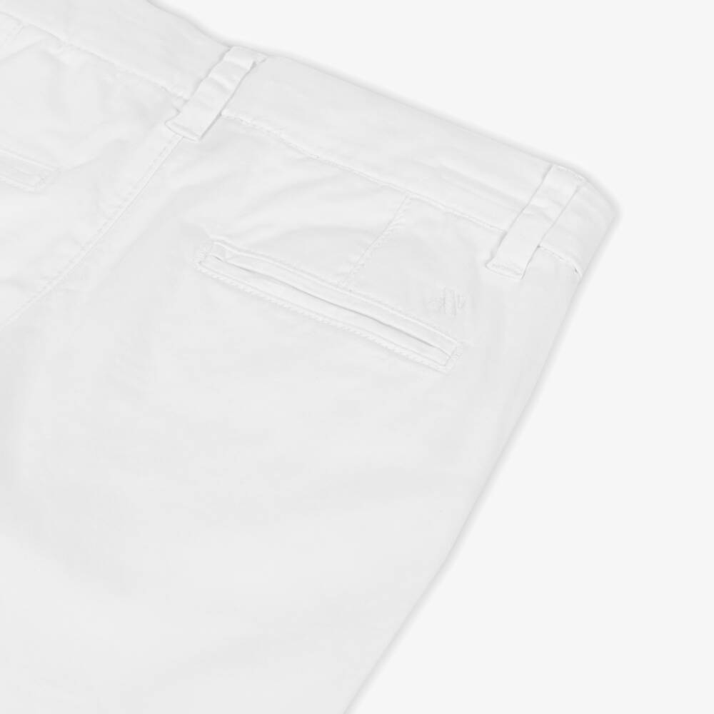 Mayoral Nukutavake-Boys Elegant White Slim Cotton Trousers | Childrensalon Outlet