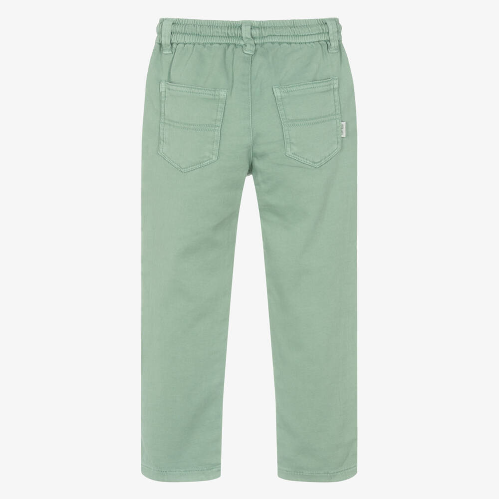 مايورال-بنطلون استرخاء قطني زمردي للأولاد | Childrensalon Outlet