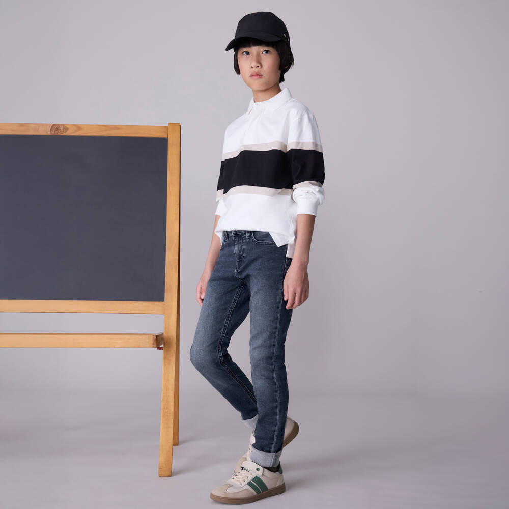 Mayoral Nukutavake-Boys Faded Blue Slim Jeans | Childrensalon Outlet