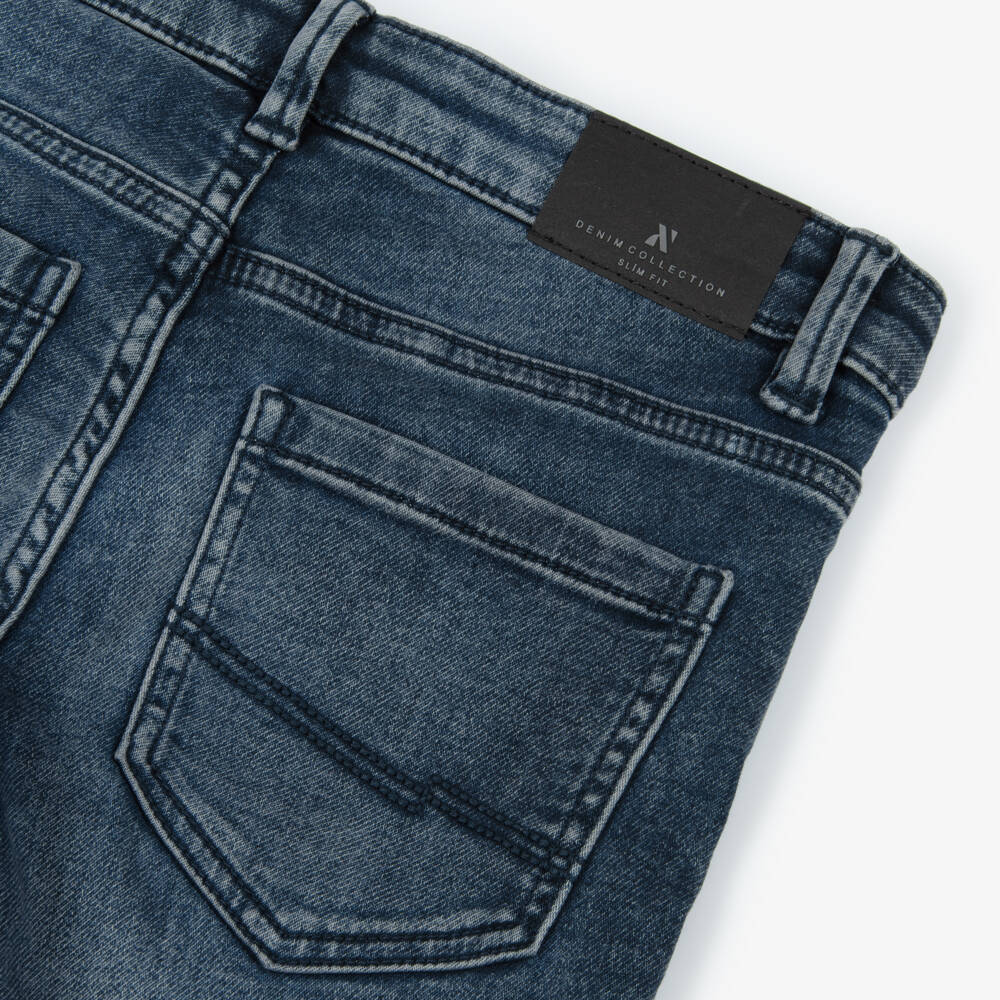 Mayoral Nukutavake-Boys Faded Blue Slim Jeans | Childrensalon Outlet