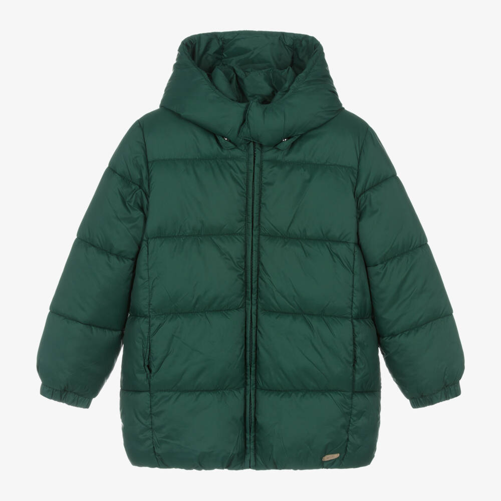Mayoral-Boys Forest Hooded Padded Jacket | Childrensalon Outlet