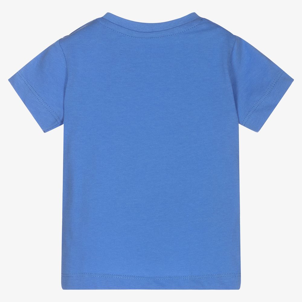 Mayoral-تيشيرت أطفال ولادي قطن جيرسي مستدام لون أزرق | Childrensalon Outlet