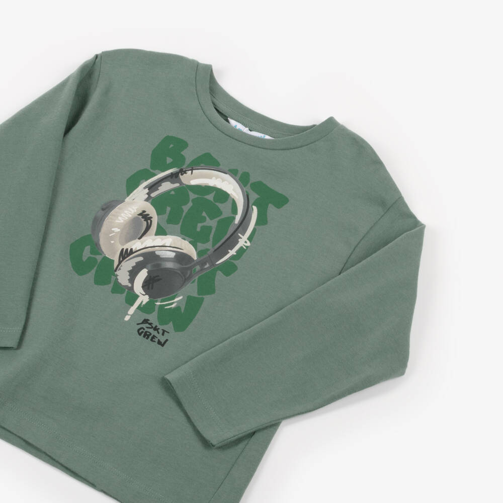 Mayoral-Boys Graffiti Headphones Tee | Childrensalon Outlet