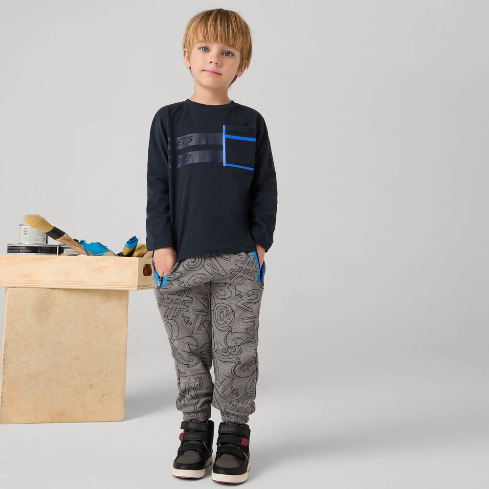 Mayoral-Boys Graphic Print Joggers | Childrensalon Outlet