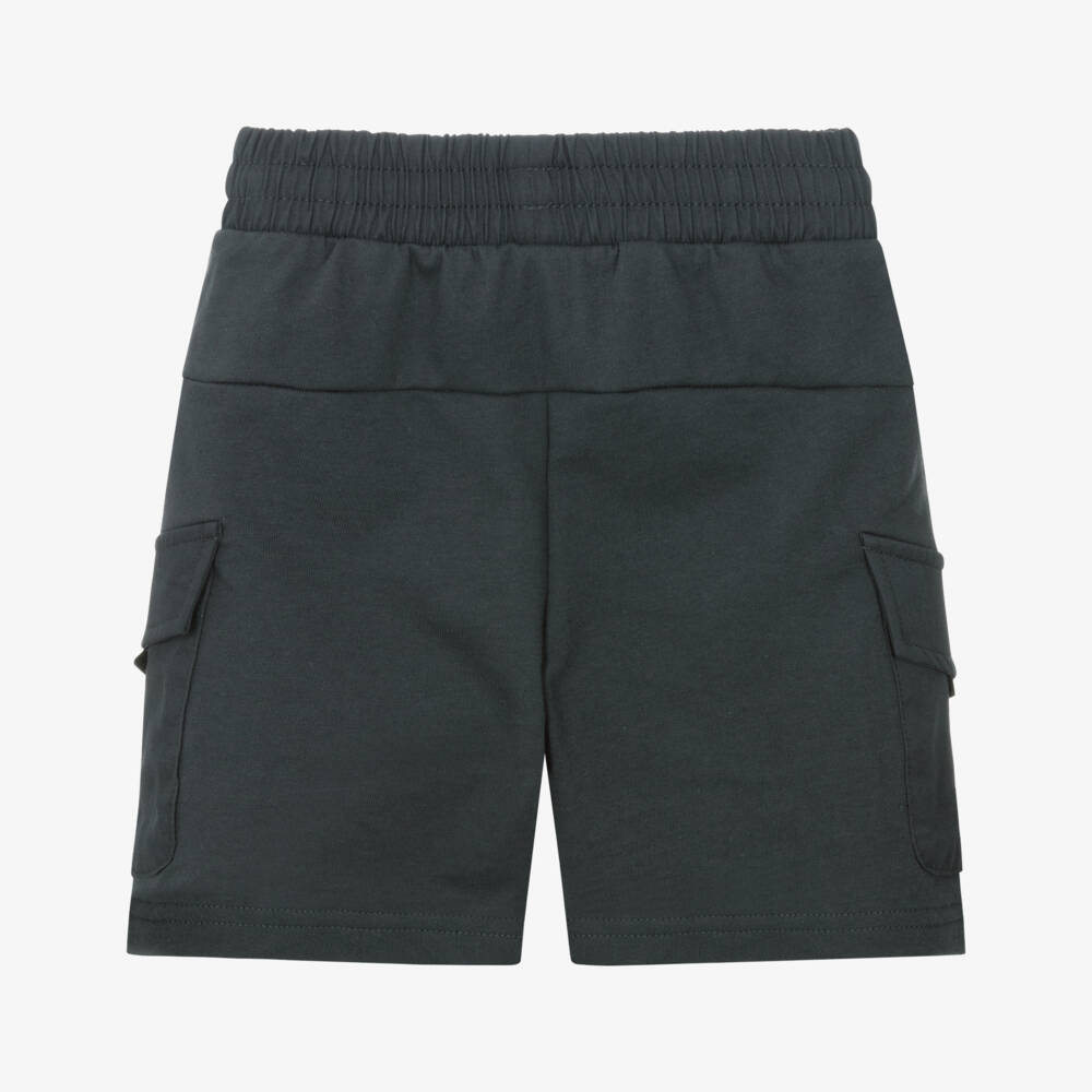 Mayoral-Boys Graphite Jersey Cargo Bermudas | Childrensalon Outlet