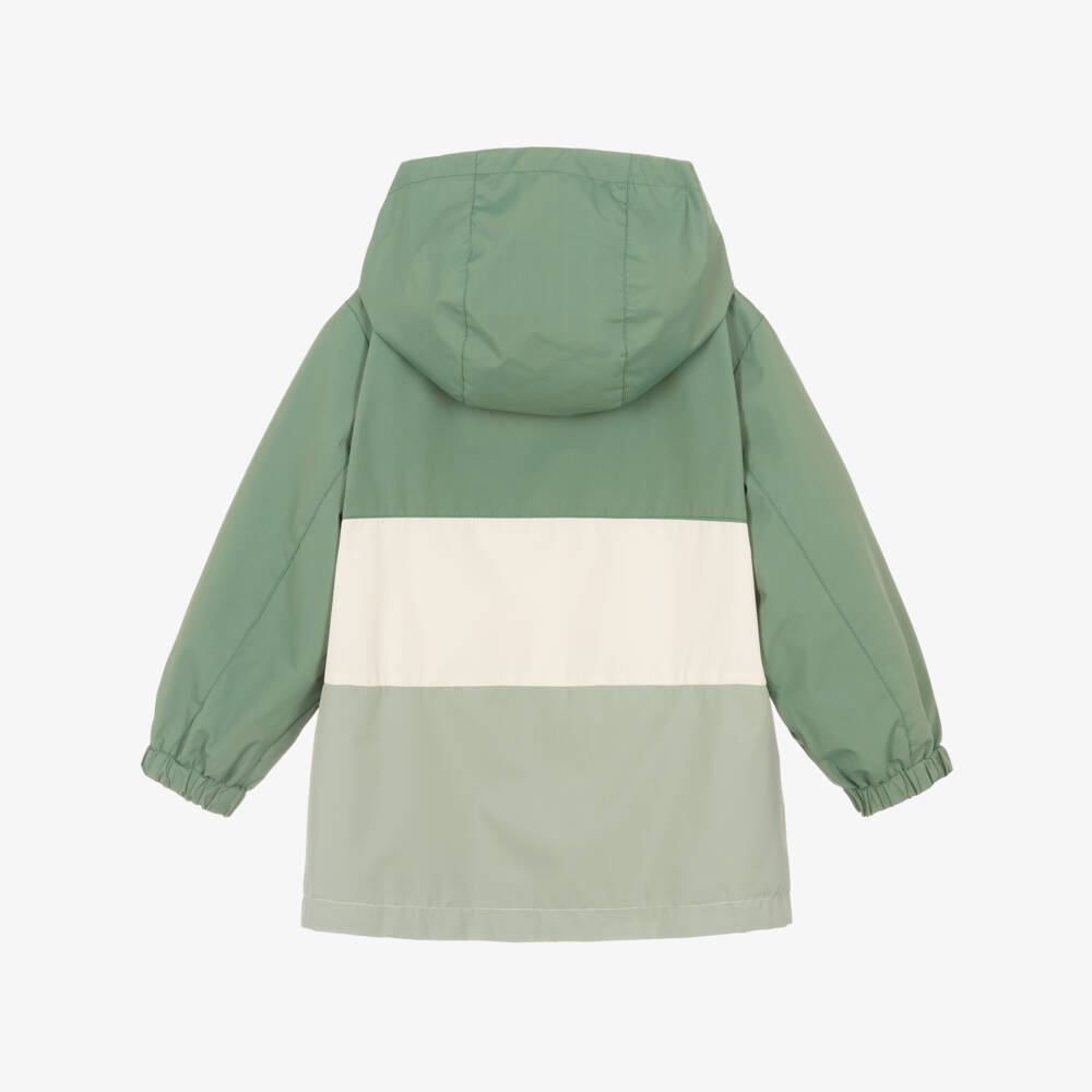 Mayoral-Boys Green & Beige Hooded Jacket | Childrensalon Outlet