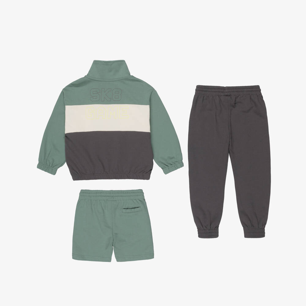 Mayoral-Boys Green & Black Game Tracksuit | Childrensalon Outlet