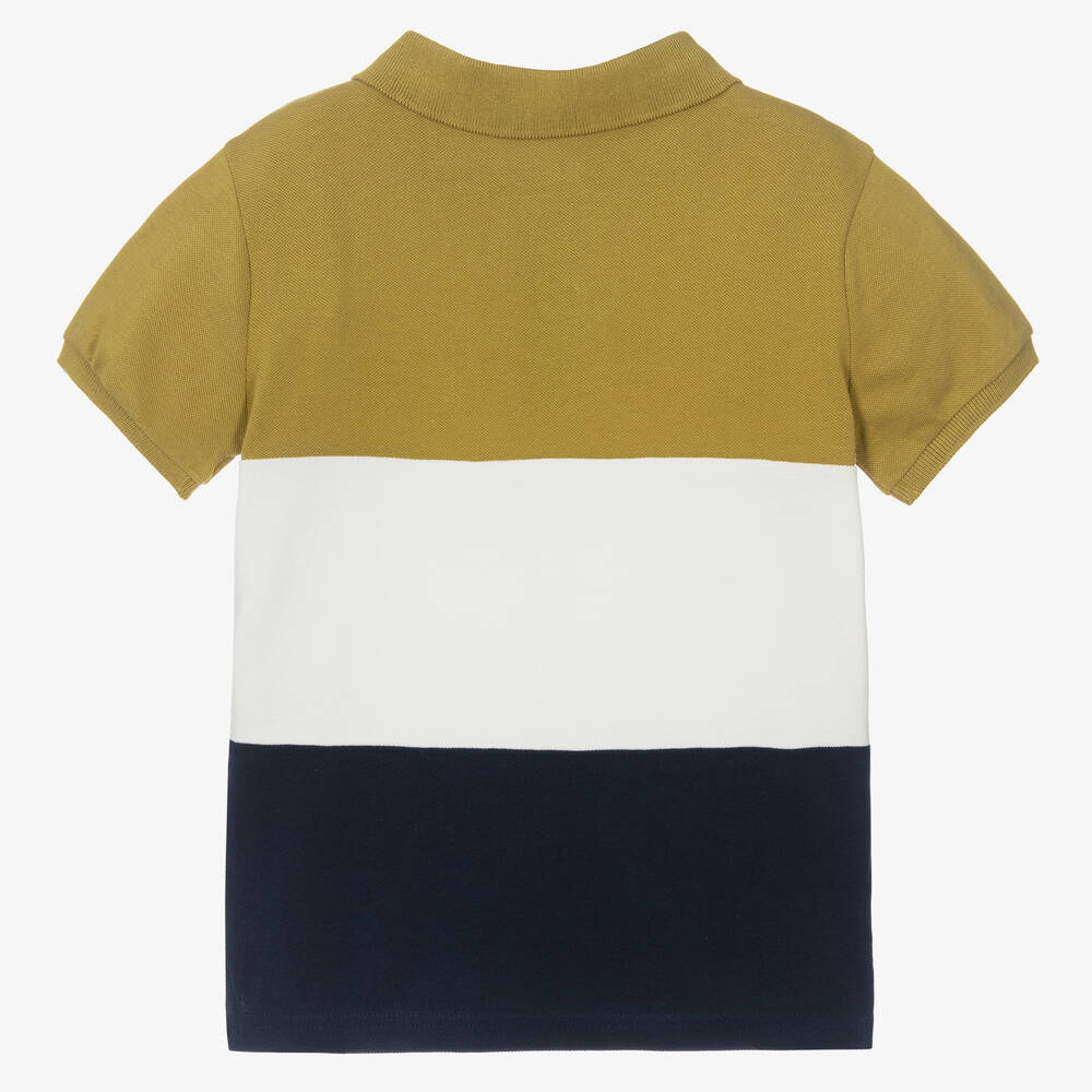 مايورال Nukutavake-توب بولو قطن بيكيه لون كحلي وأخضر كاكي للأولاد | Childrensalon Outlet