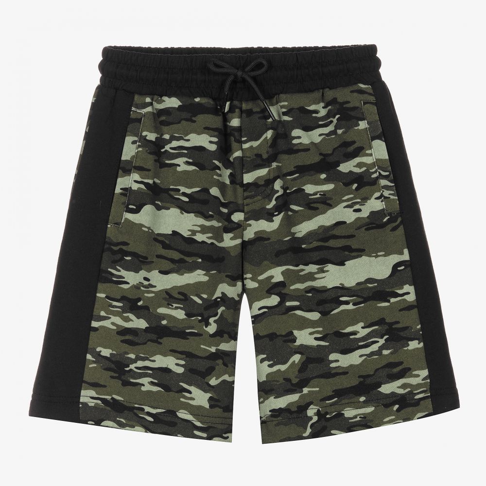 Mayoral Nukutavake-Boys Green Camo Shorts | Childrensalon Outlet