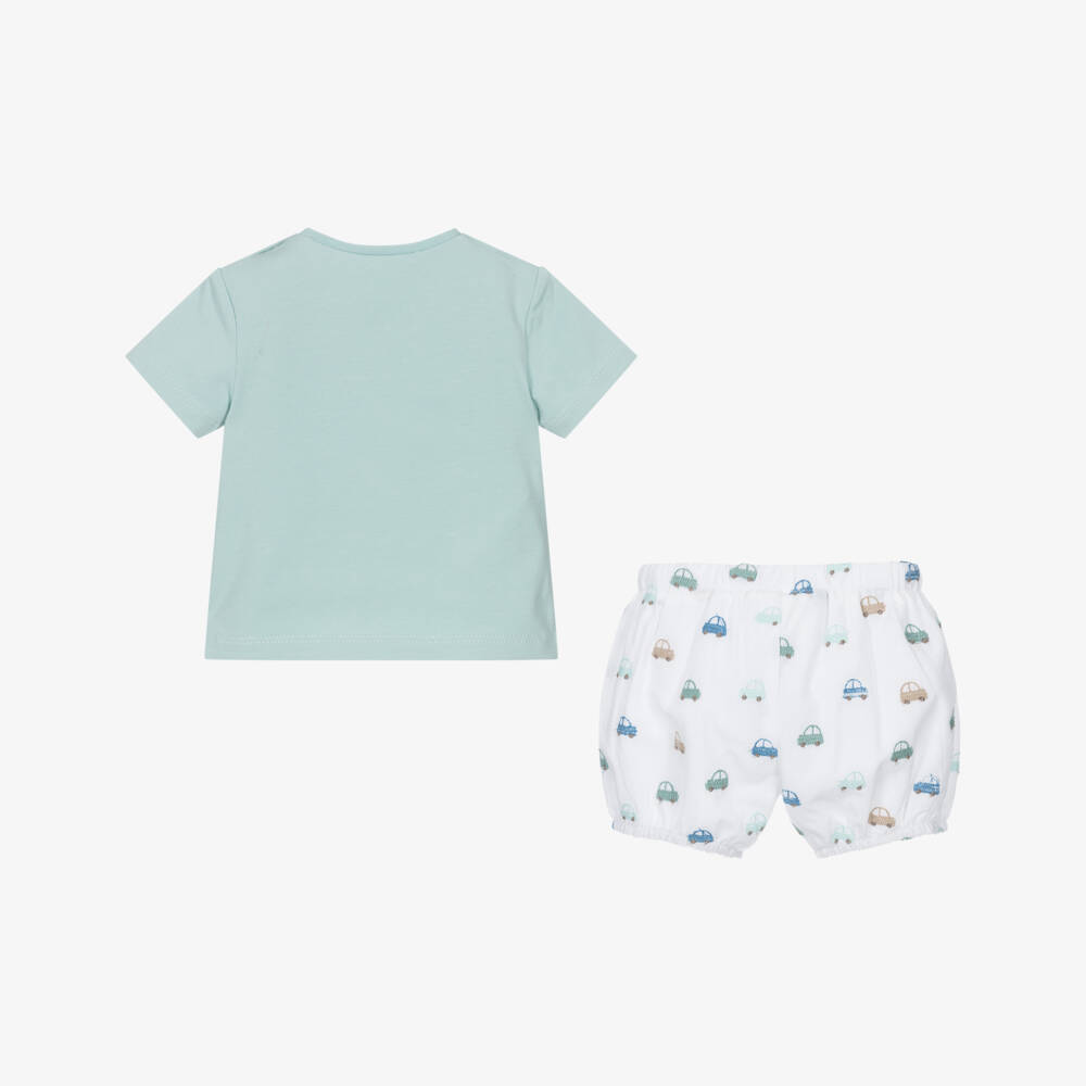 Mayoral Newborn-Boys Green Cotton Car Set | Childrensalon Outlet