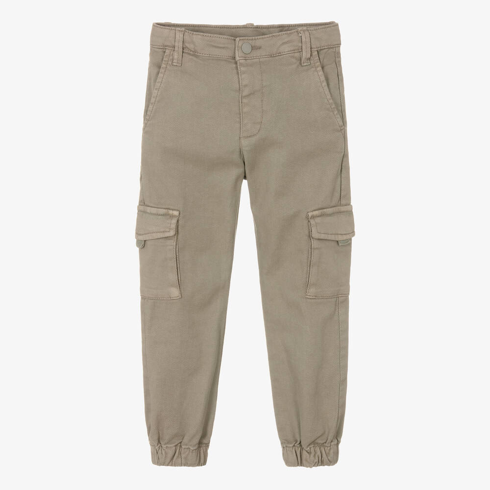 Mayoral - Зеленые хлопковые брюки карго для мальчиков | Childrensalon