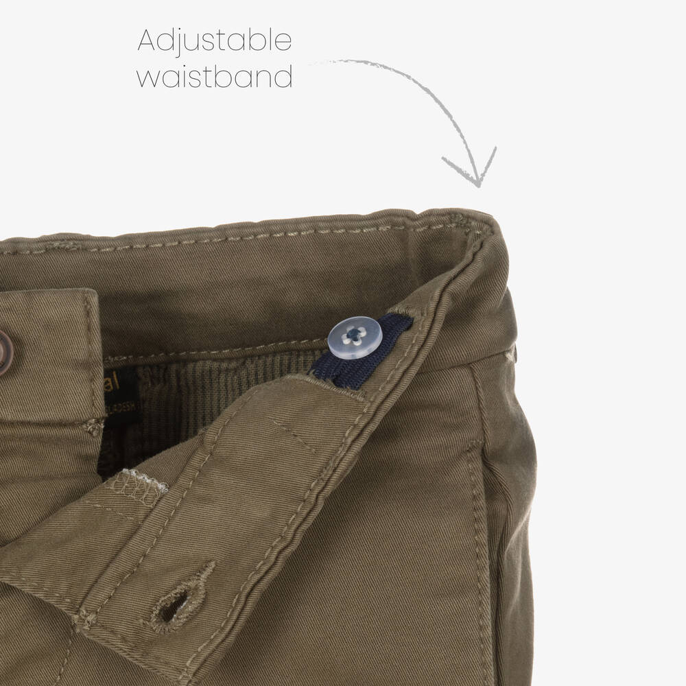 Mayoral-Зеленые хлопковые шорты чинос | Childrensalon Outlet