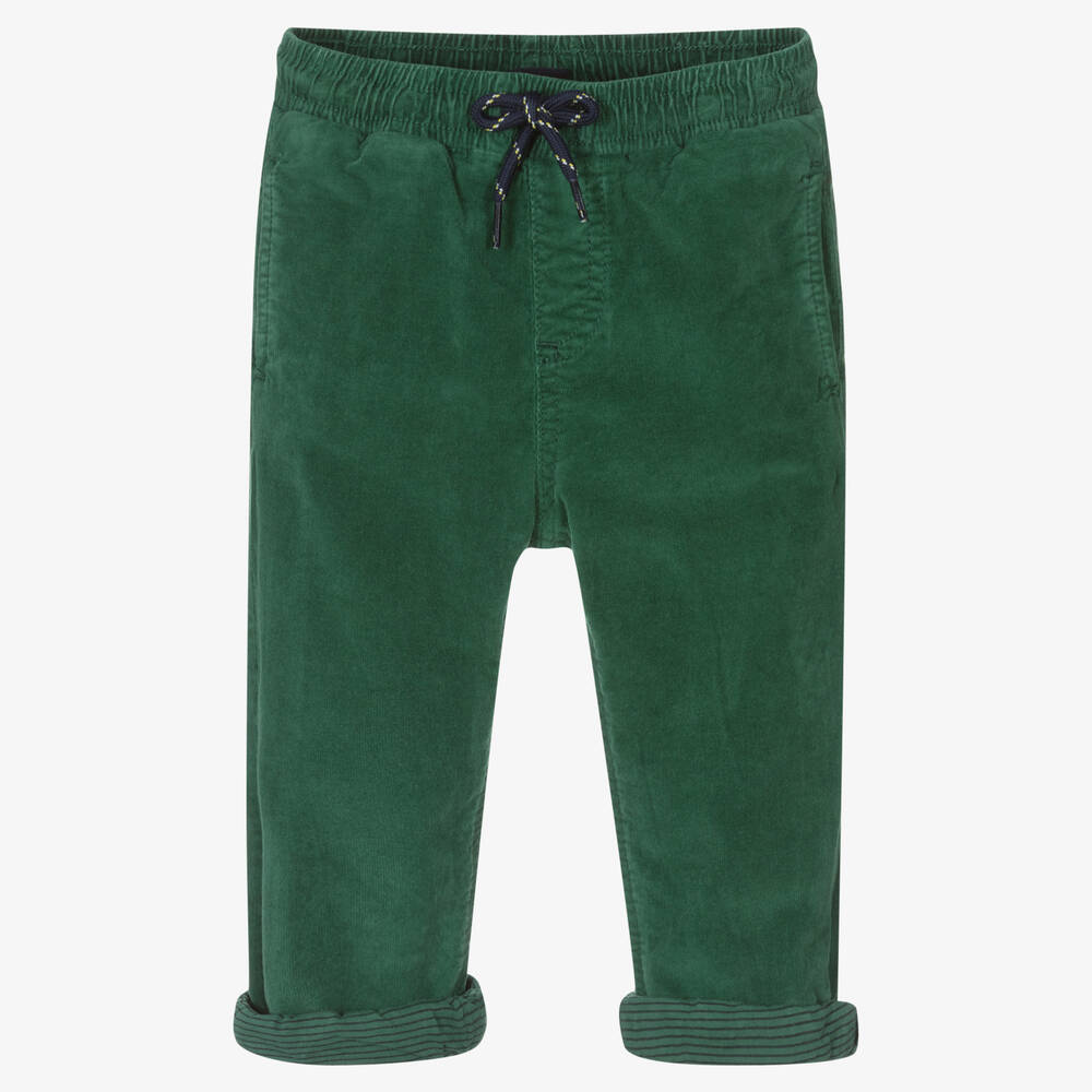 Mayoral - Boys Green Cotton Corduroy Trousers | Childrensalon