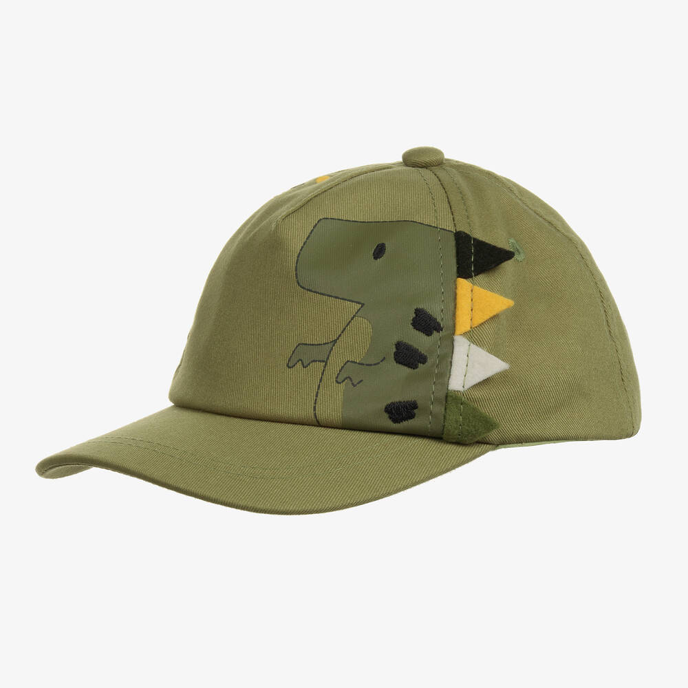 Mayoral-Boys Green Cotton Dinosaur Cap | Childrensalon Outlet