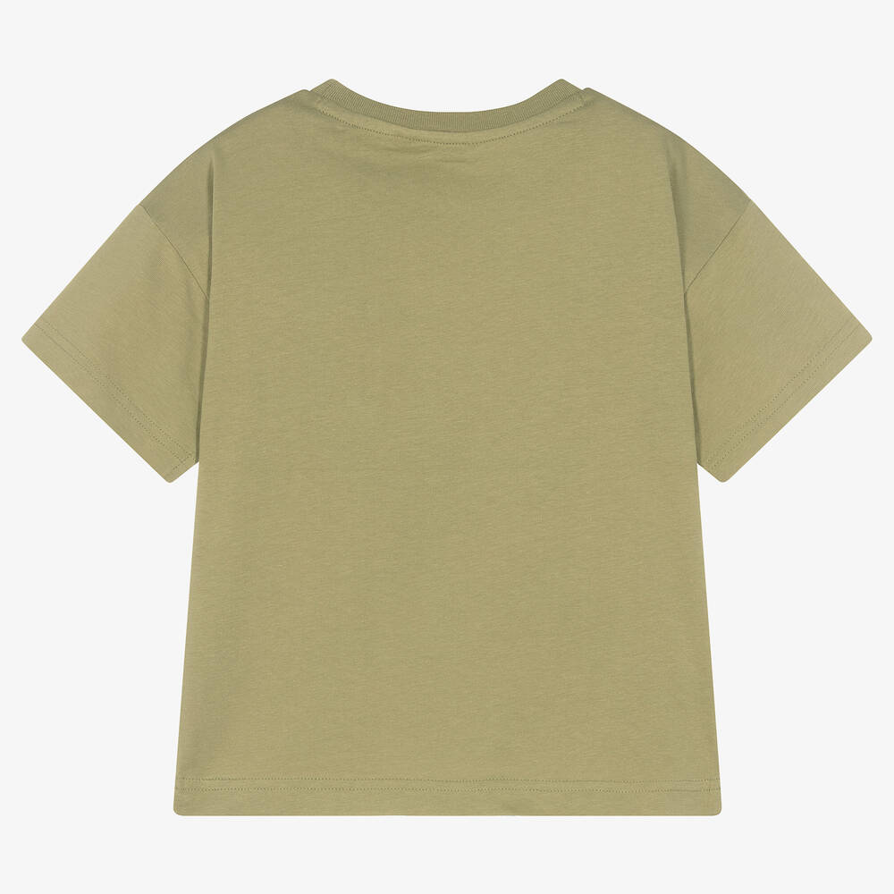 Mayoral-تيشيرت قطن مستدام جيرسي لون أخضر للأولاد | Childrensalon Outlet