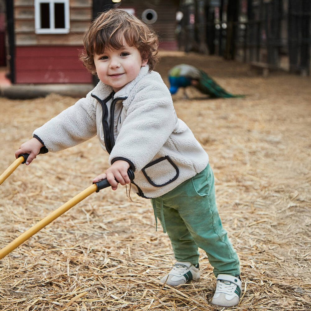 Mayoral-Boys Green Cotton Drawstring Pants | Childrensalon Outlet