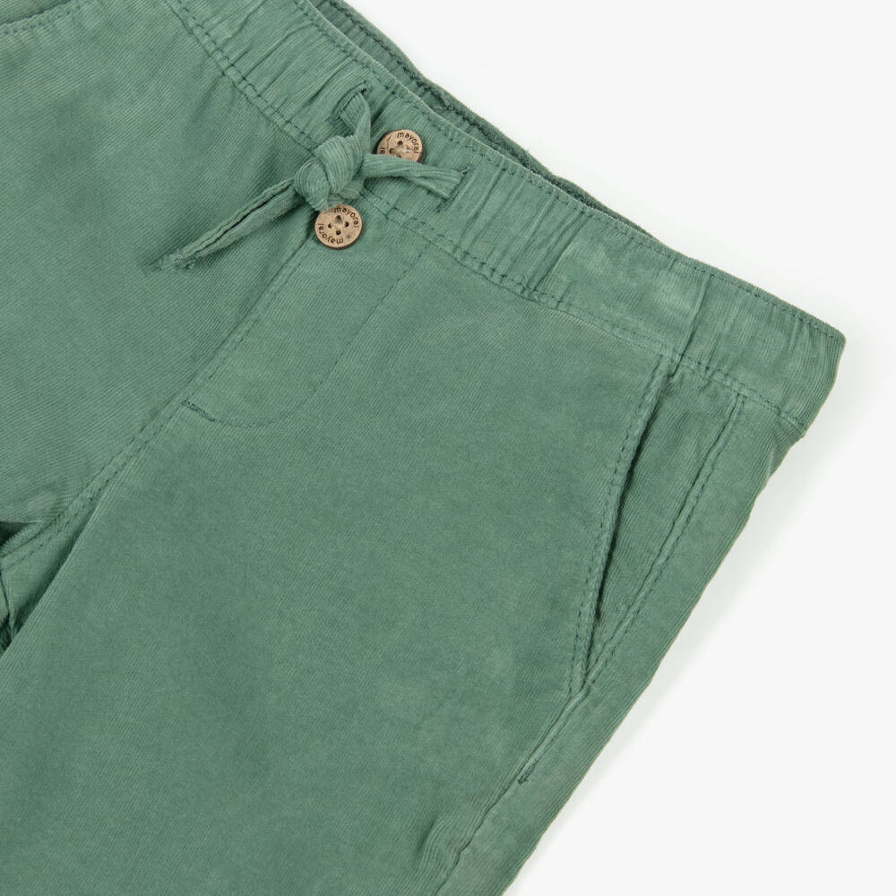 Mayoral-Boys Green Cotton Drawstring Pants | Childrensalon Outlet