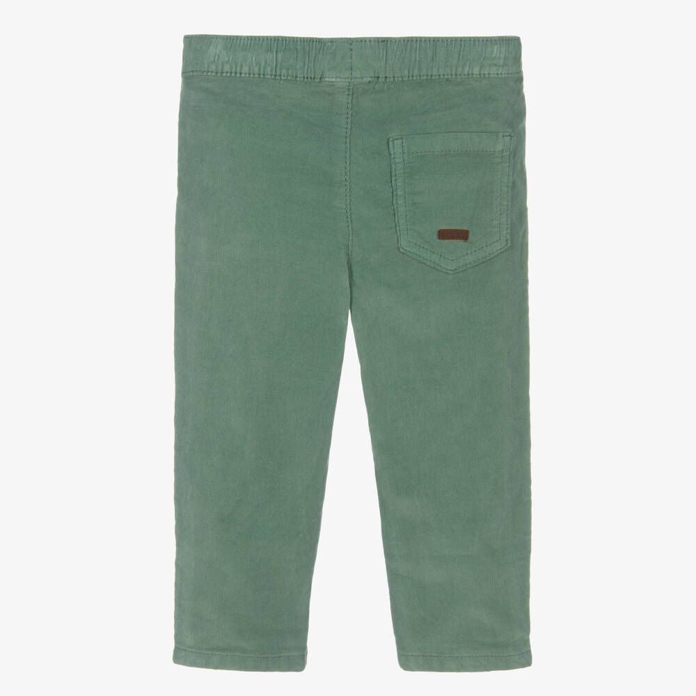 Mayoral-Boys Green Cotton Drawstring Pants | Childrensalon Outlet