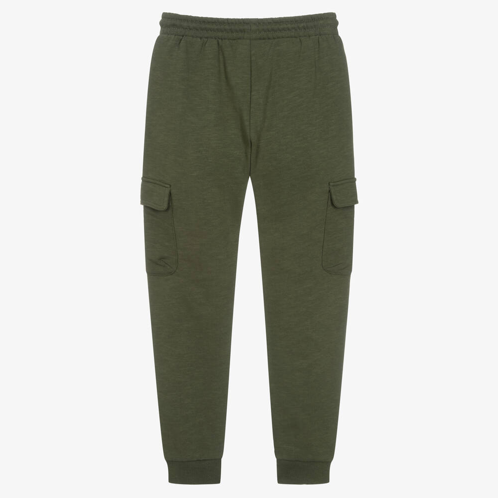 Mayoral Nukutavake-Boys Green Cotton Joggers | Childrensalon Outlet