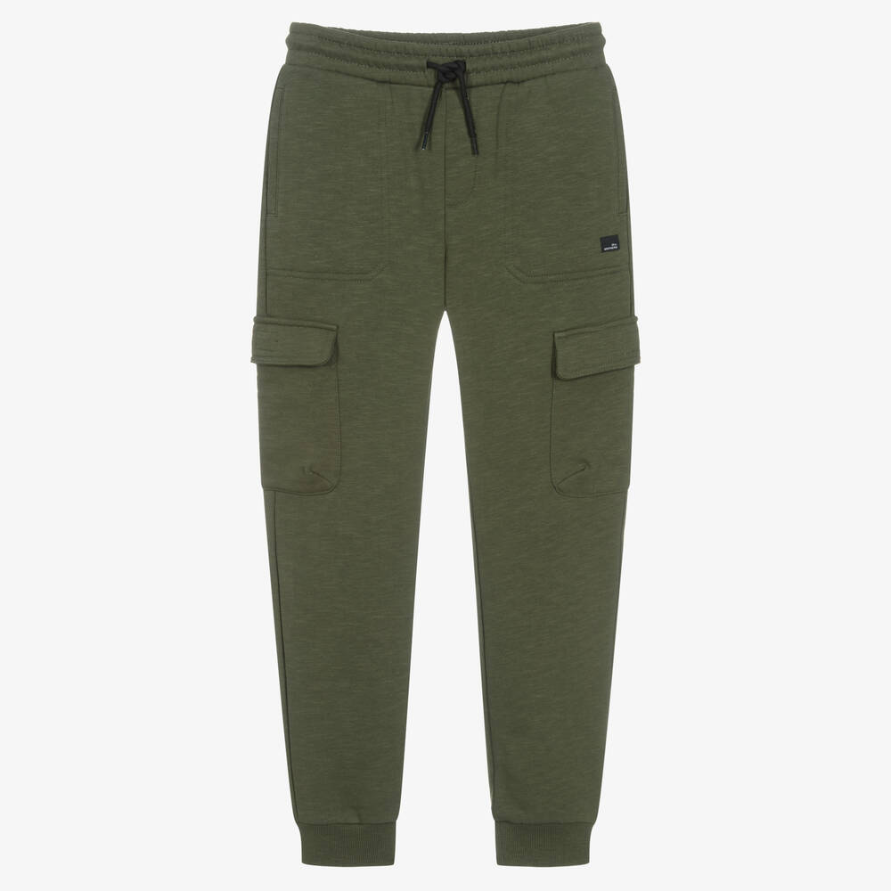 Mayoral Nukutavake - Boys Green Cotton Joggers | Childrensalon