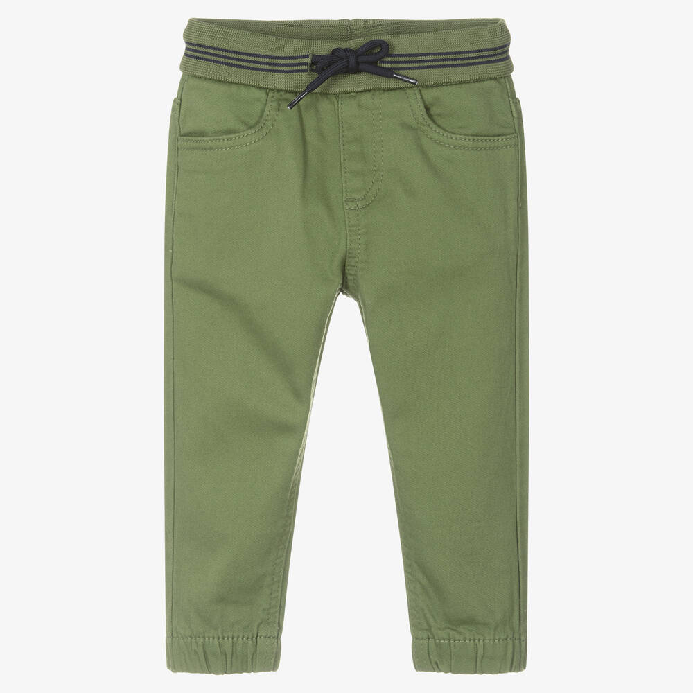 Mayoral - Pantalon de jogging vert en coton | Childrensalon