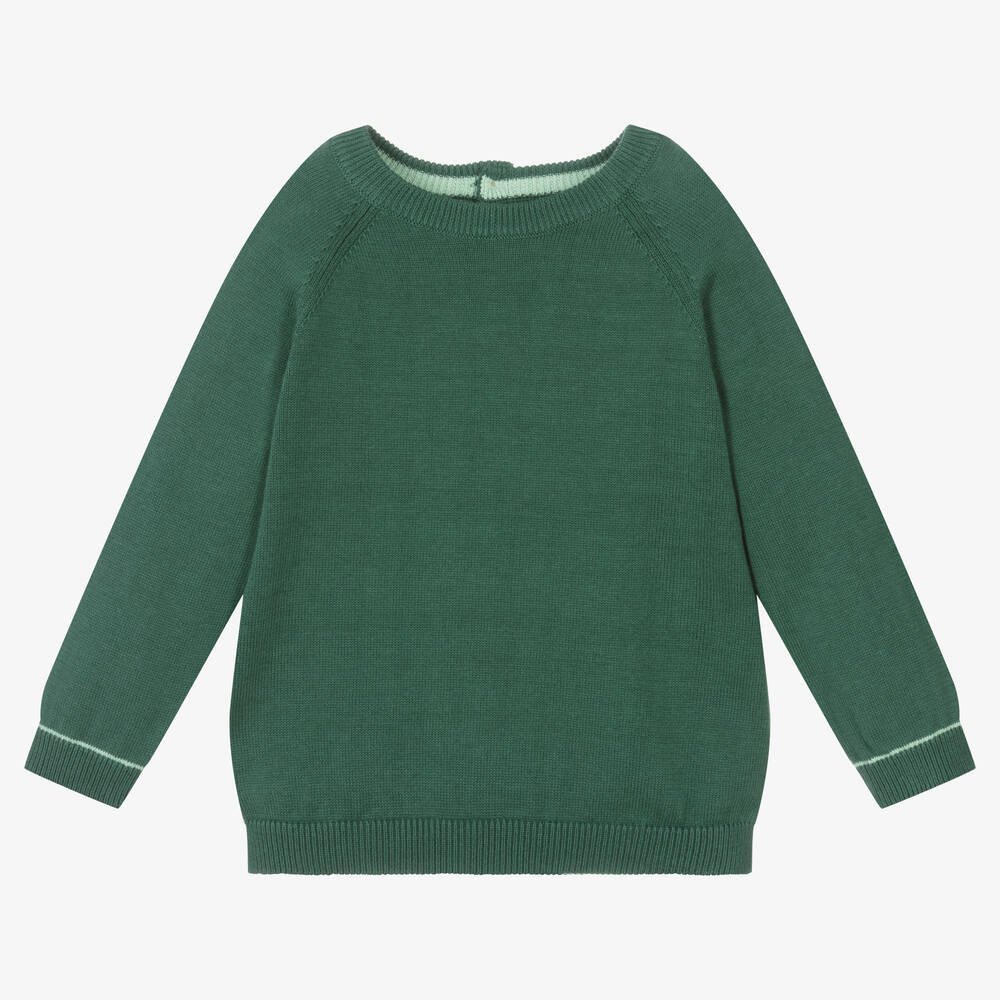 Mayoral - Pull vert en coton Garçon | Childrensalon