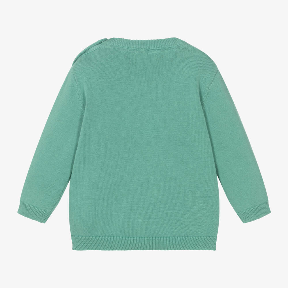 Mayoral-Boys Green Cotton Knit Sweater | Childrensalon Outlet
