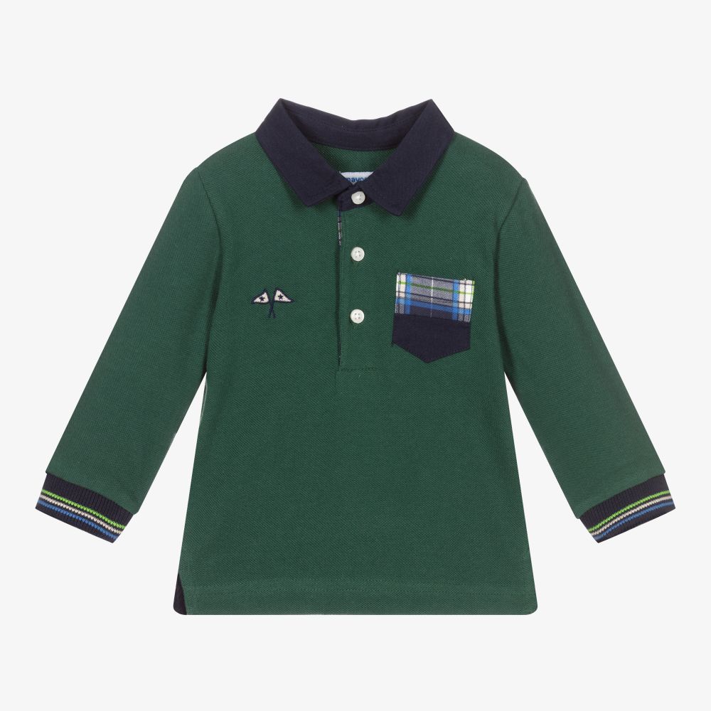 Mayoral - Polo vert en coton Garçon | Childrensalon