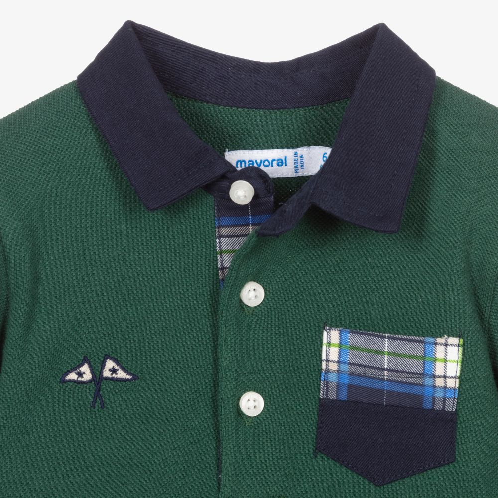 Mayoral-Зеленая рубашка поло из хлопка для мальчиков | Childrensalon Outlet