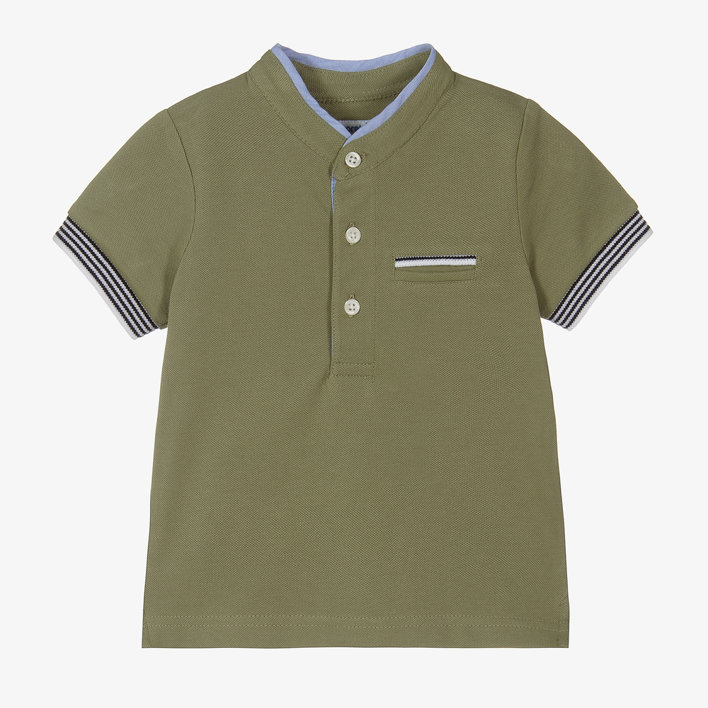 Mayoral - Зеленая рубашка поло из хлопка для мальчиков | Childrensalon