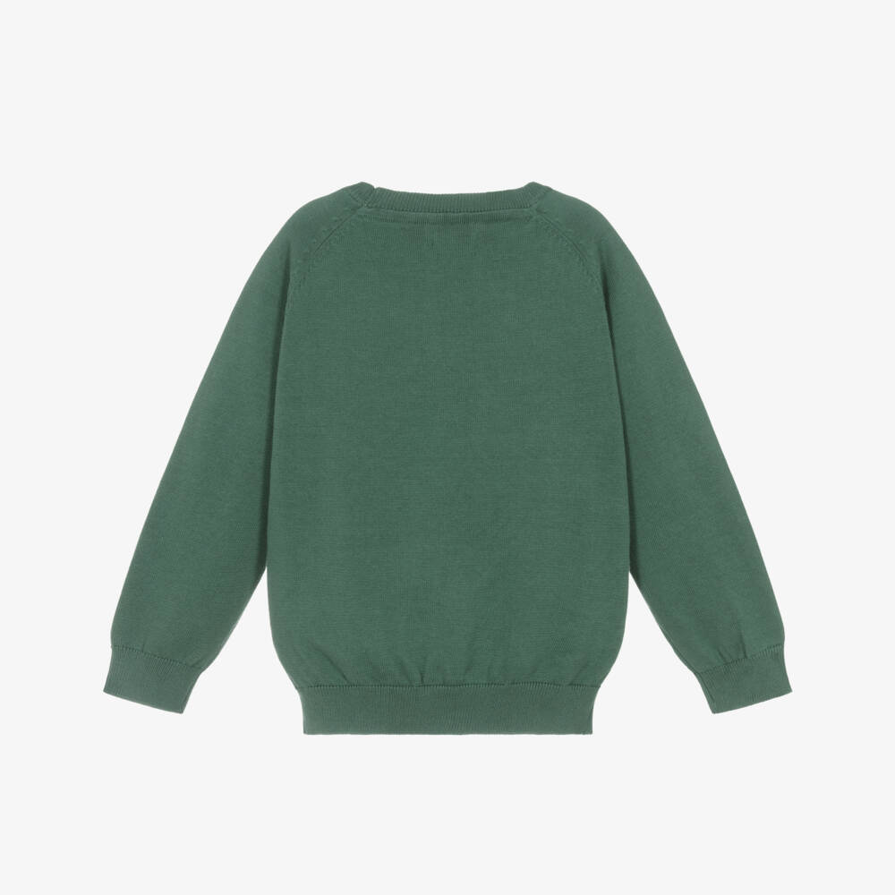 Mayoral-Boys Green Cotton Pullover | Childrensalon Outlet