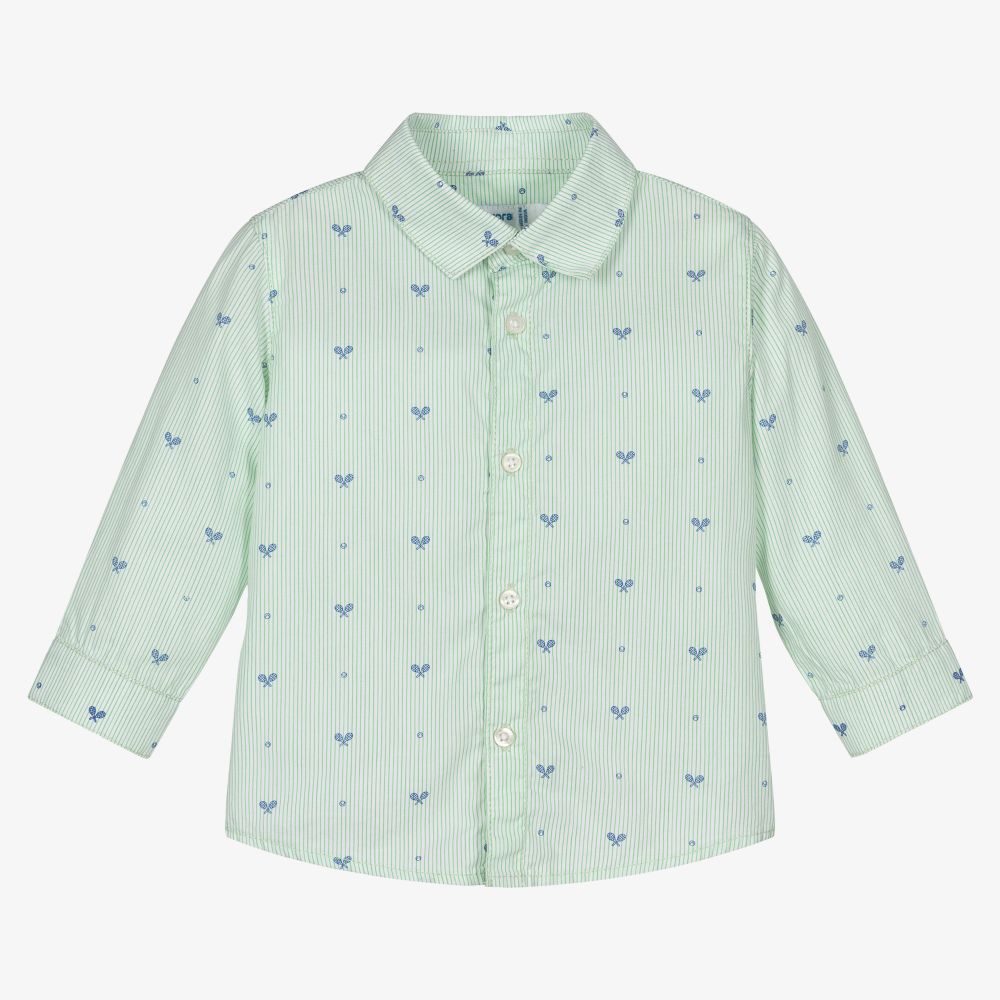 Mayoral - Зеленая хлопковая рубашка для мальчиков | Childrensalon