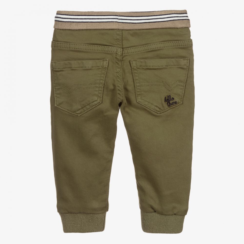 Mayoral-بنطلون أطفال ولادي قطن تويل لون أخضر | Childrensalon Outlet