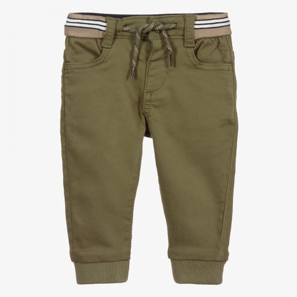 Mayoral - Boys Green Cotton Trousers | Childrensalon