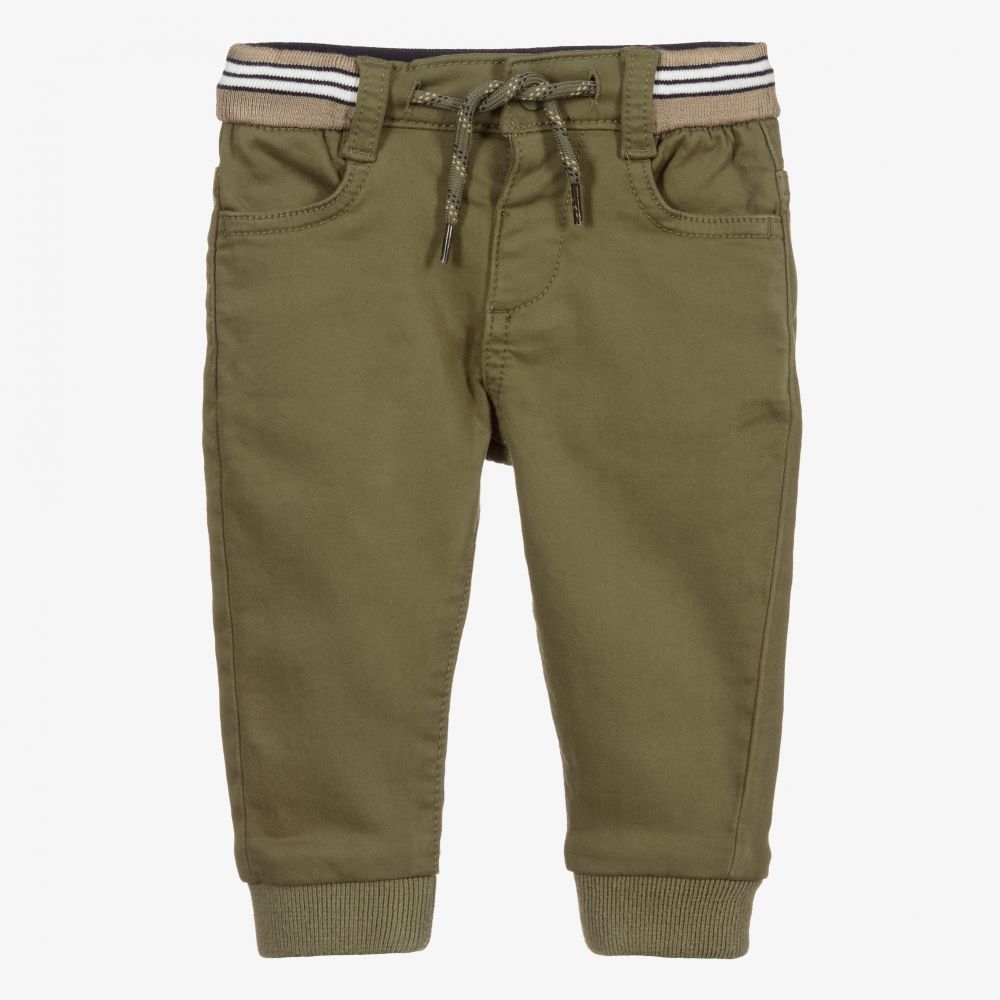 Mayoral-Зеленые хлопковые брюки для мальчиков | Childrensalon Outlet