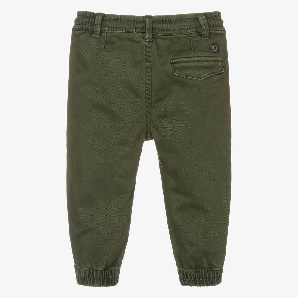 Mayoral-Boys Green Cotton Trousers | Childrensalon Outlet