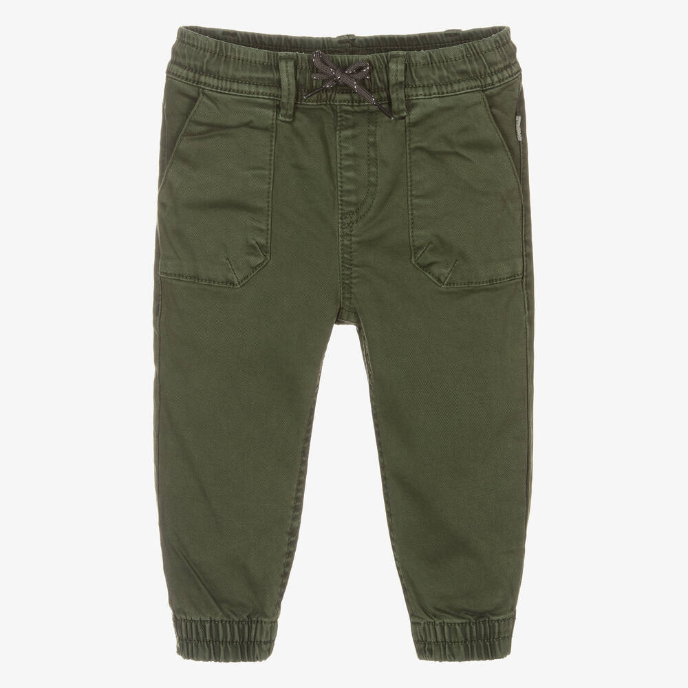 Mayoral - Boys Green Cotton Trousers | Childrensalon