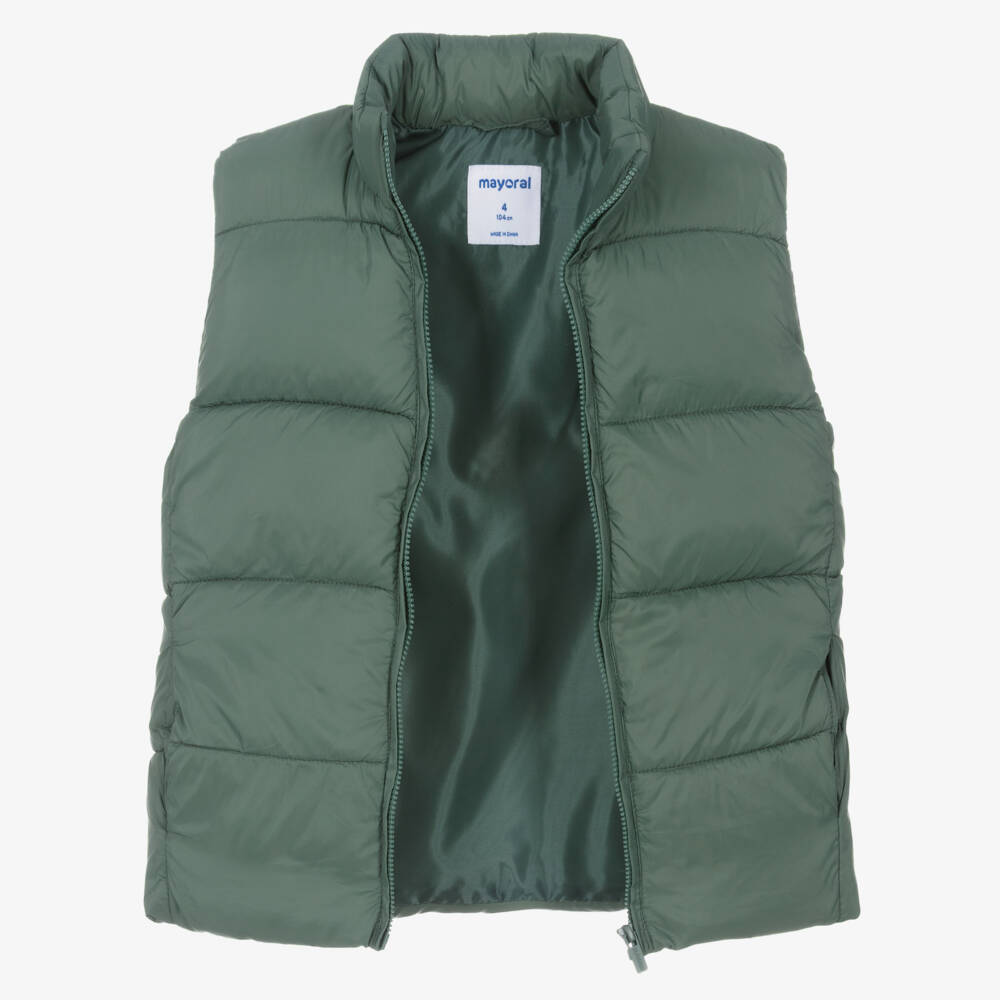 Mayoral-Boys Green Gilet & Navy Blue Trouser Set | Childrensalon Outlet