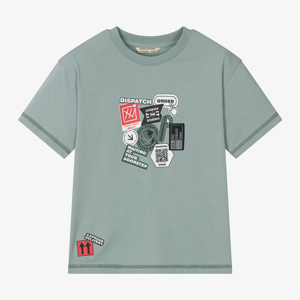 Mayoral Nukutavake-Boys Green Graphic Cotton T-Shirt | Childrensalon Outlet