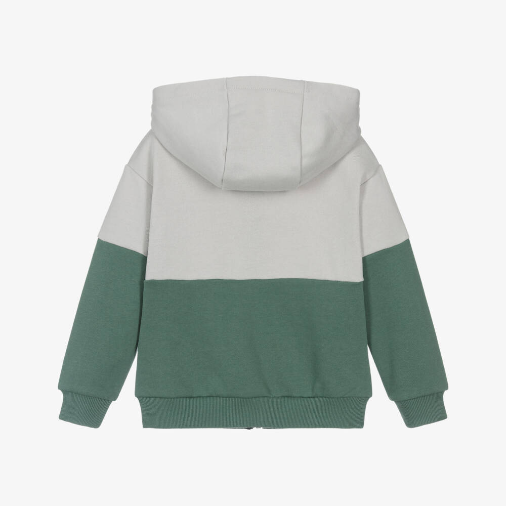 Mayoral-هودي أخضر وبيج للأولاد | Childrensalon Outlet