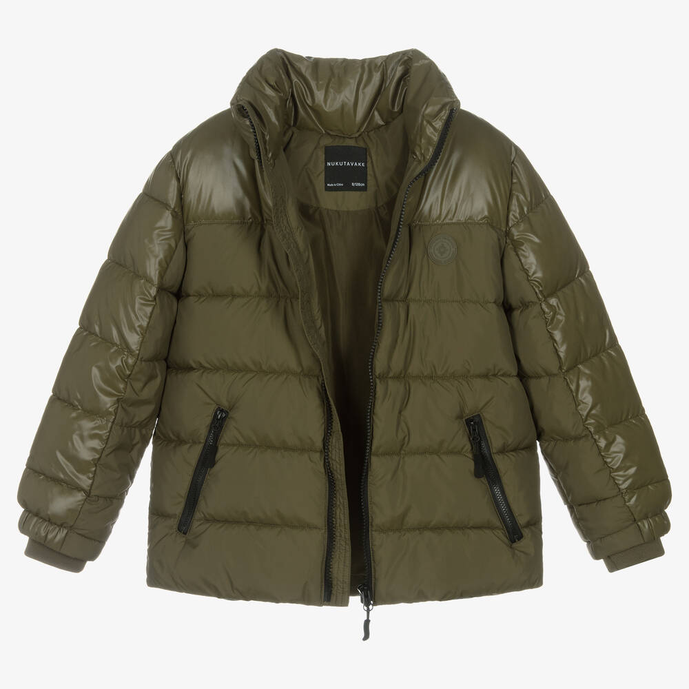 Mayoral Нукутаваке-Зеленый пуховик с капюшоном | Childrensalon Outlet