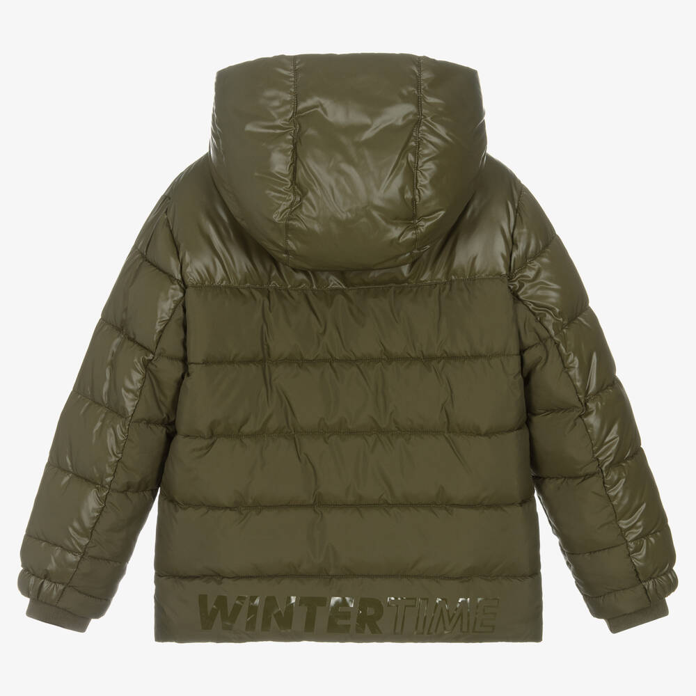 Mayoral Nukutavake - Boys Green Hooded Puffer Jacket